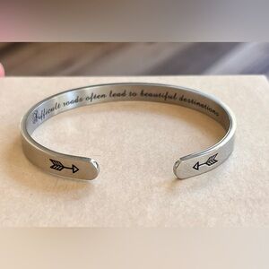 Sterling Silver Inspirational engraved bracelet